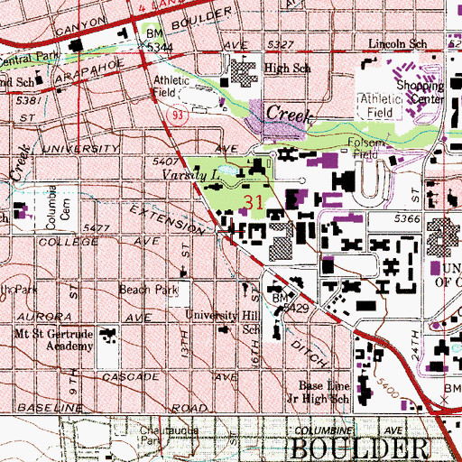 Topographic Map of Education Building, CO