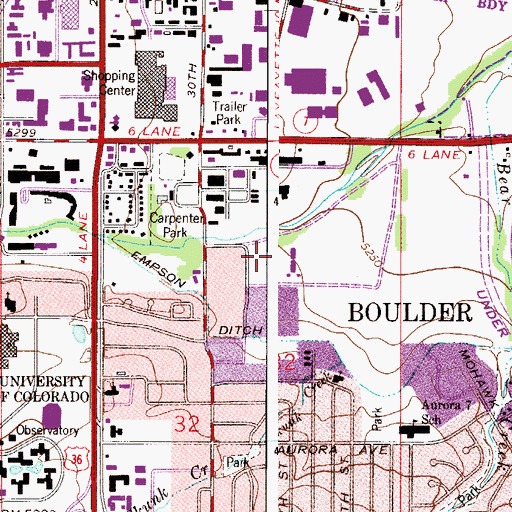 Topographic Map of Prentup Field, CO