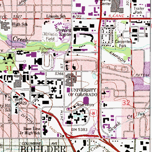 Topographic Map of Discovery Learning Center, CO