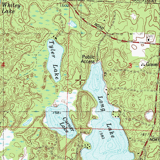 Topographic Map of Germain Hemlocks State Natural Area, WI
