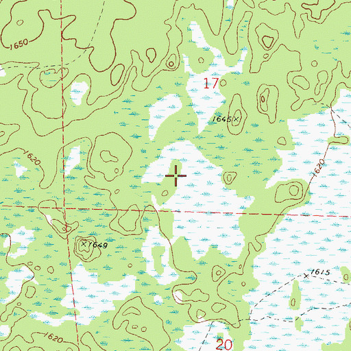 Topographic Map of Stone Lake Pines State Natural Area, WI