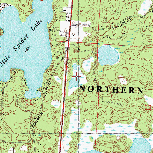 Topographic Map of Black Tern Bog State Natural Area, WI