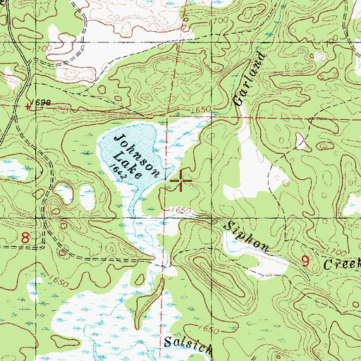 Topographic Map of Johnson Lake Barrens State Natural Area, WI