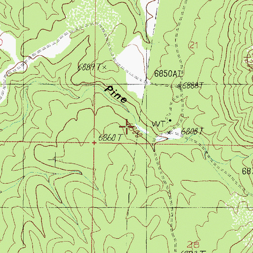 Topographic Map of Pine Hollow Trick Tank, AZ