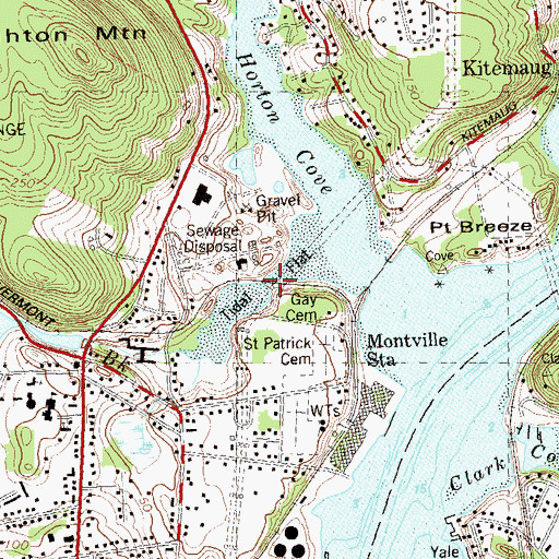 Topographic Map of Oxoboxo Brook, CT