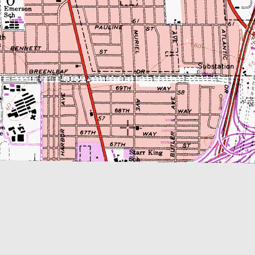 Topographic Map of Holy Trinity African Methodist Episcopal Church, CA