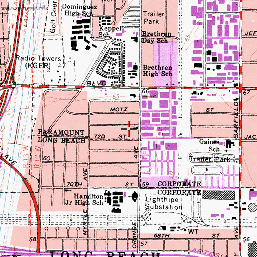 Topographic Map of Joseph of Jacob Church, CA