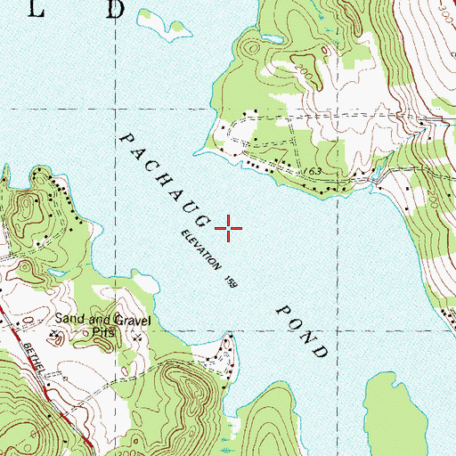 Topographic Map of Pachaug Pond, CT