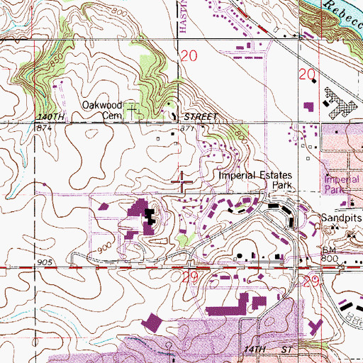 Topographic Map of Shepherd of the Valley Lutheran Church, MN