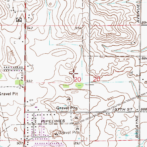 Topographic Map of Southern Hills Golf Club, MN
