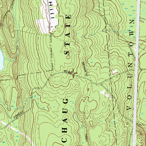 Topographic Map of Pachaug State Forest, CT