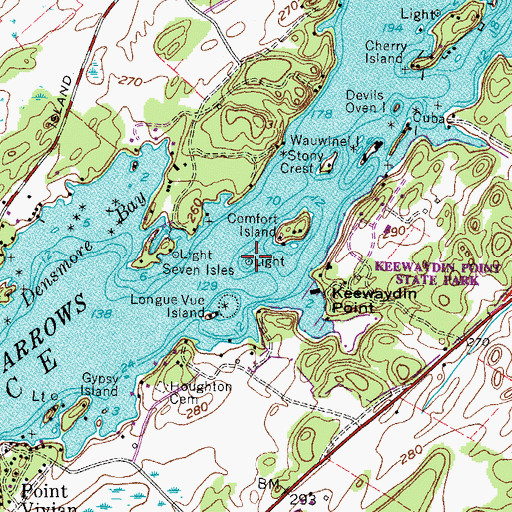 Topographic Map of Comfort Shoal Lighthouse, NY