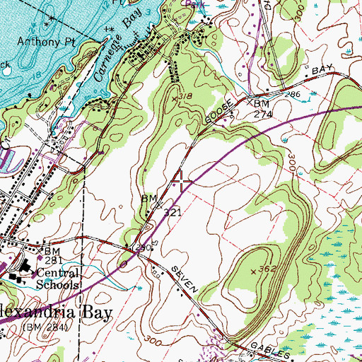 Topographic Map of School Number 13 (historical), NY