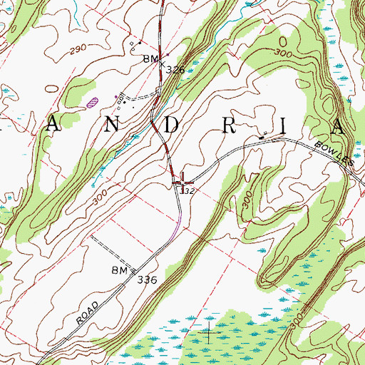 Topographic Map of Baileys Schoolhouse (historical), NY