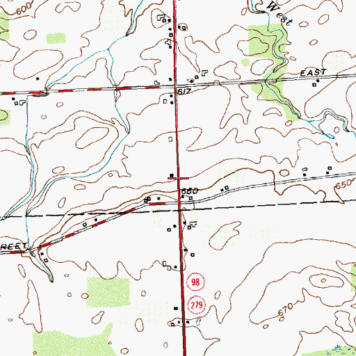 Topographic Map of School Number 2 (historical), NY