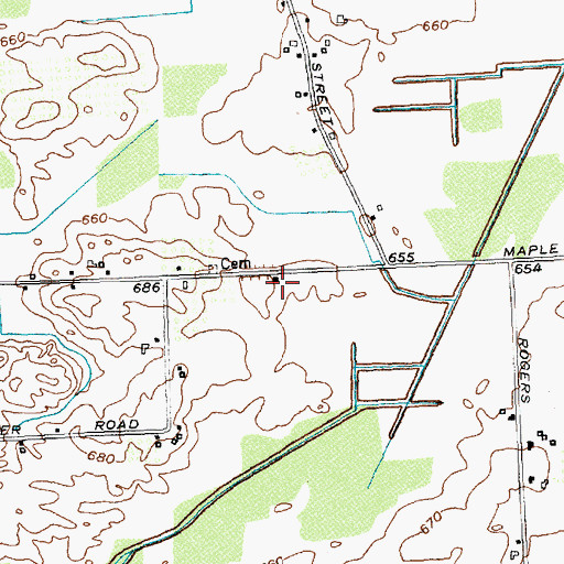 Topographic Map of School Number 14 (historical), NY