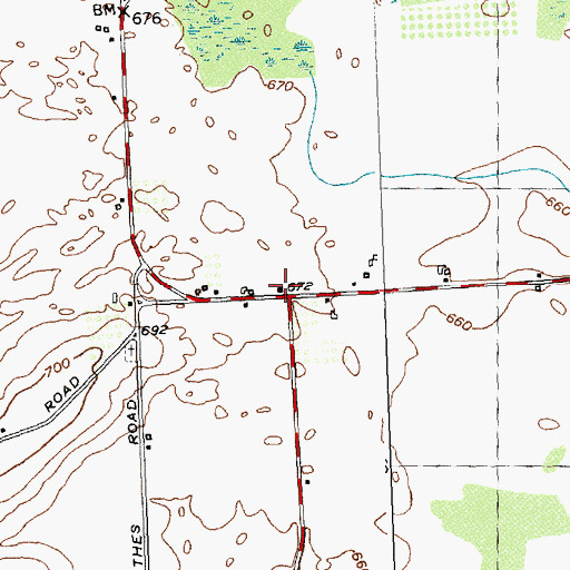 Topographic Map of School Number 12 (historical), NY