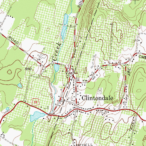 Topographic Map of Clintondale School (historical), NY