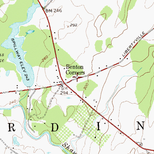 Topographic Map of District School Number 7 (historical), NY