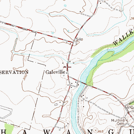 Topographic Map of Galeville School (historical), NY