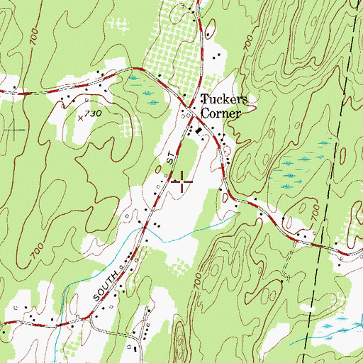 Topographic Map of Marlborough School (historical), NY
