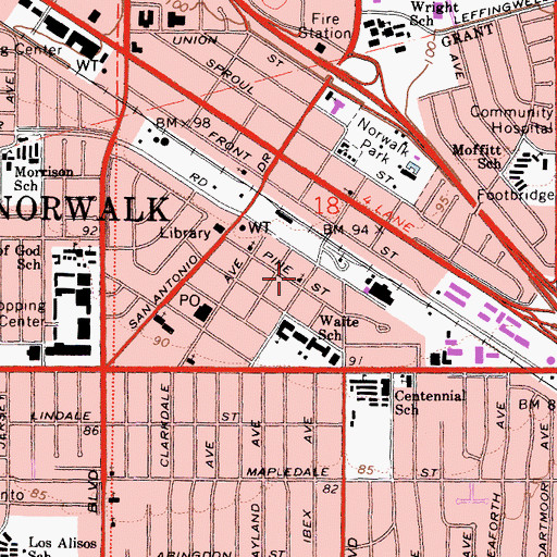 Topographic Map of Apostolic Lighthouse Church, CA