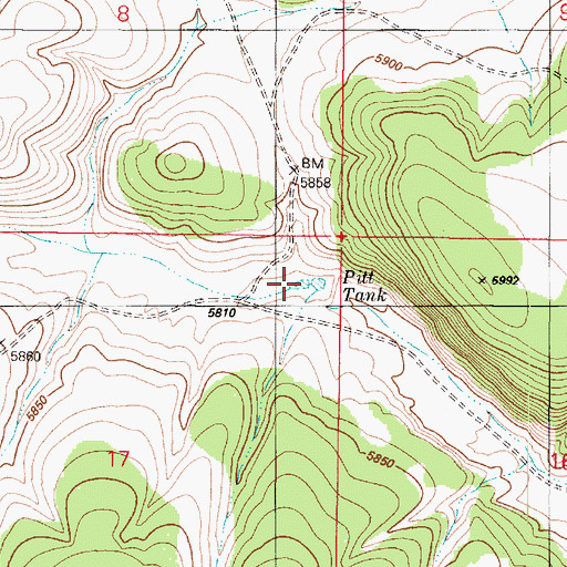 Topographic Map of Pitt Tank, AZ