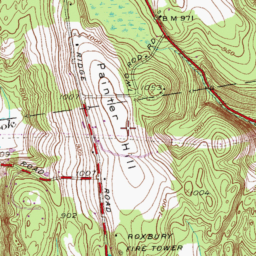 Topographic Map of Painter Hill, CT