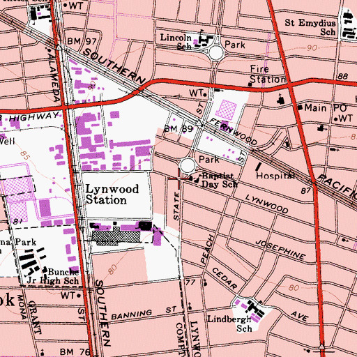 Topographic Map of Church of the Lord Jesus, CA