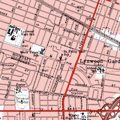 Topographic Map of Consolation Church of God, CA
