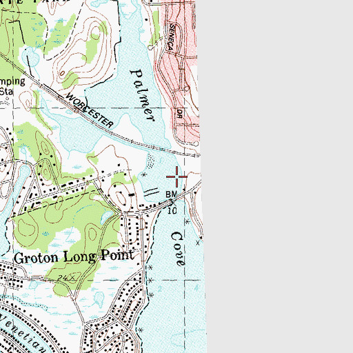 Topographic Map of Palmer Cove, CT