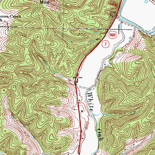 Topographic Map of Odfield Mobile Home Park, KY
