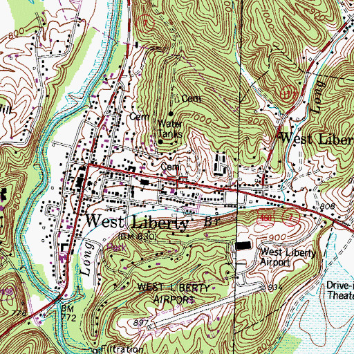 Topographic Map of Salyer Cemetery, KY