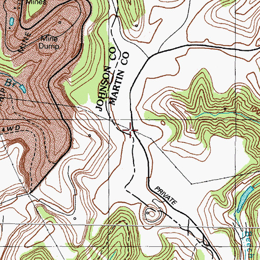 Topographic Map of Honey Branch Regional Industrial Park, KY