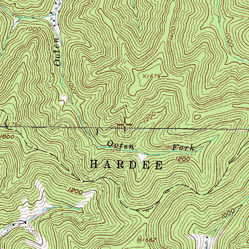 Topographic Map of Lake Front Church of God, KY