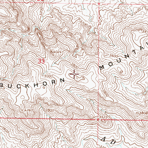 Topographic Map of Buckhorn Mountains, AZ