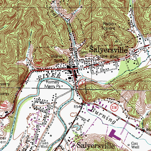 Topographic Map of First Baptist Church, KY