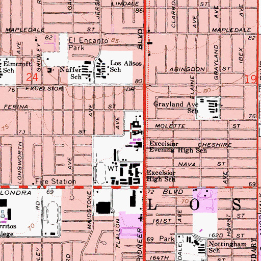 Topographic Map of Church of Christ, CA