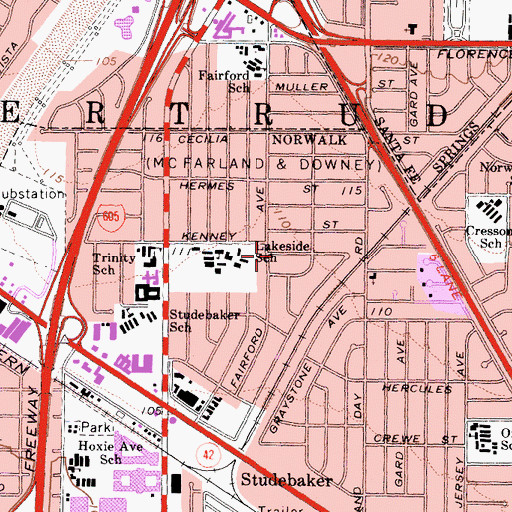 Topographic Map of American Indian Bible Institute, CA