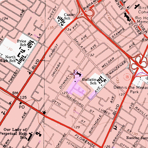 Topographic Map of Immanuel Armenian Church, CA
