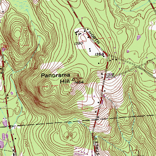 Topographic Map of Panorama Hill, CT