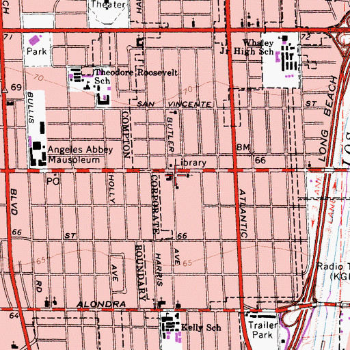 Topographic Map of Apostolic Assembly Church, CA