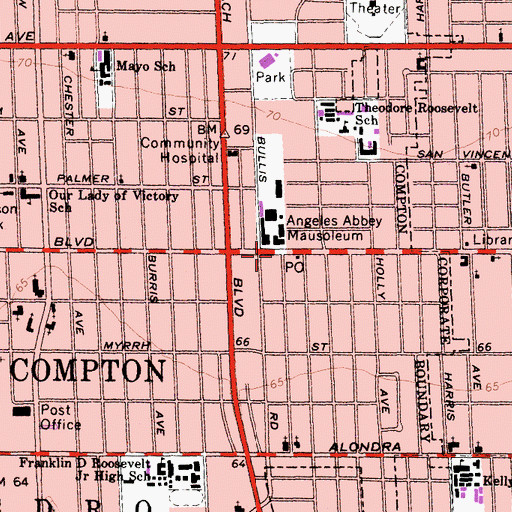 Topographic Map of New Hope in Christ Apostolic Church, CA