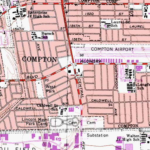 Topographic Map of Double Rock Baptist Church, CA