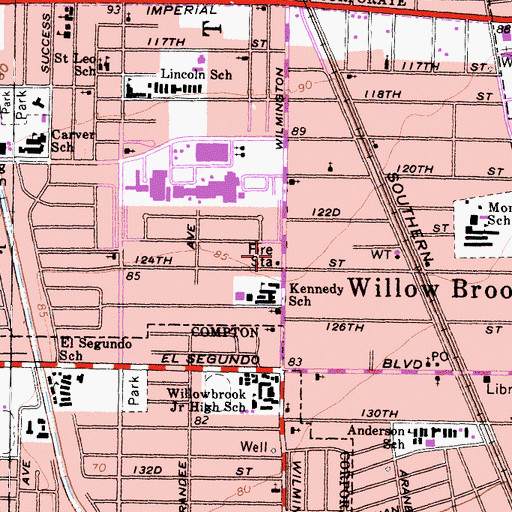 Topographic Map of Greater Mount Sinai Missionary Church, CA
