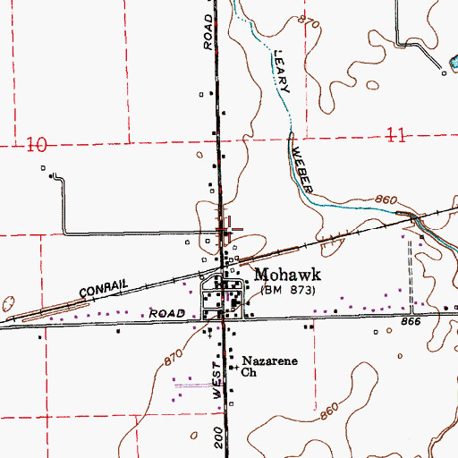 Topographic Map of Grace Baptist Church, IN