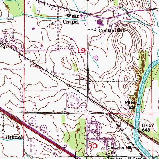 Topographic Map of Jehu Lawler Cemetery, AL