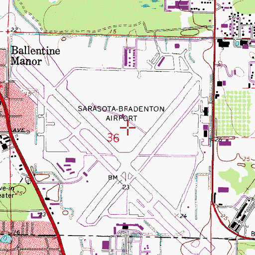 Topographic Map of Sarasota Army Air Field (historical), FL