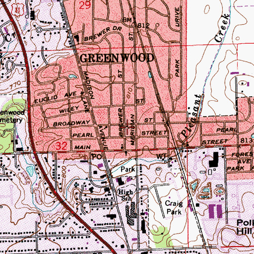 Topographic Map of Triumph Church, IN
