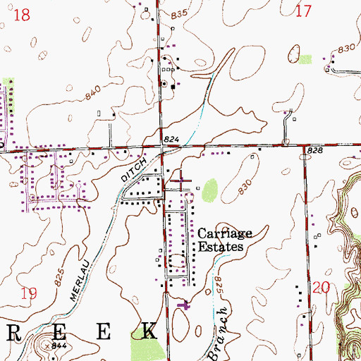 Topographic Map of Community Christian Church, IN